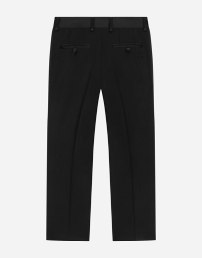 Dolce & Gabbana Classic Two-way Stretch Twill Pants In Black