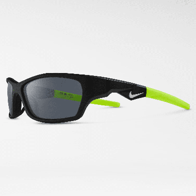 Shop Nike Jolt Kids' Sunglasses In Black