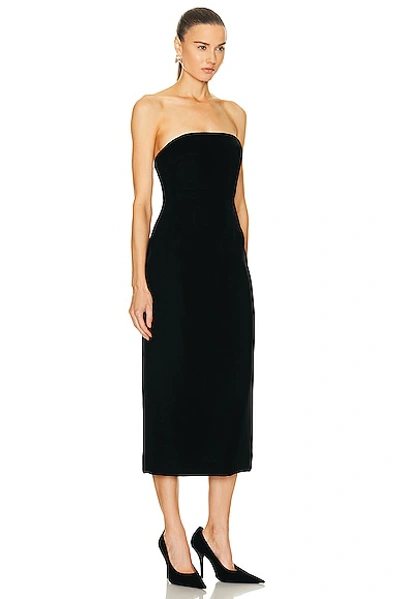Shop Wardrobe.nyc Velvet Corset Dress In Black