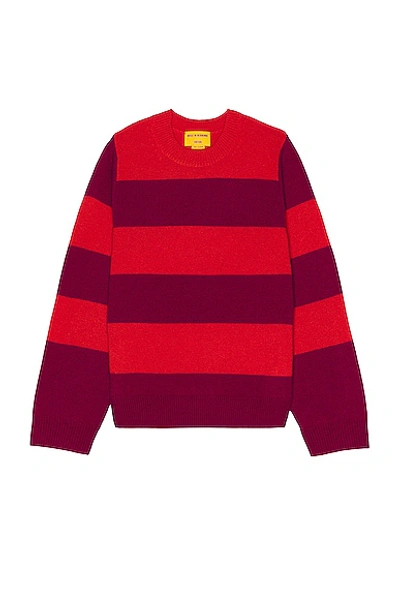 Shop Guest In Residence Stripe Crew In Magenta & Cherry