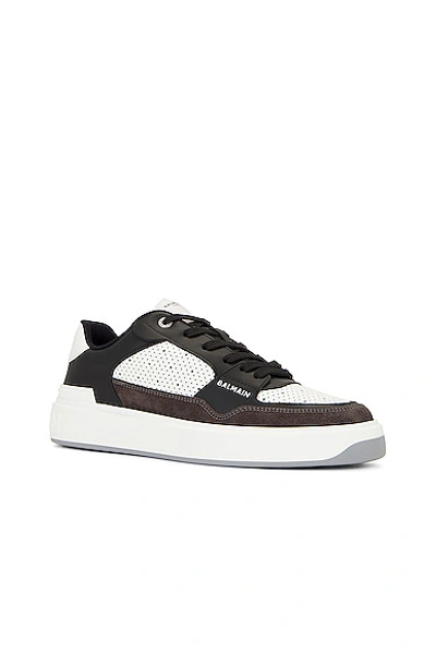Shop Balmain B Court Flip Sneaker In Noir & Blanc
