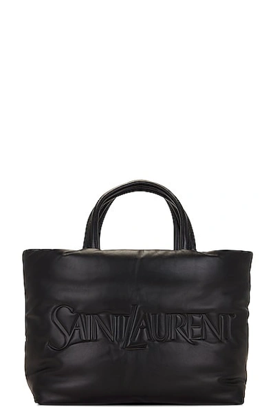 Shop Saint Laurent Ysl Tote Bag In Nero