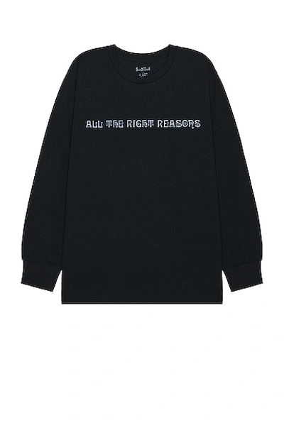 Shop South2 West8 All The Right Reasons Crew Neck Tee In Black