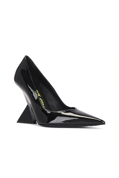 Attico 105mm Cheope Patent Leather Pumps In Black