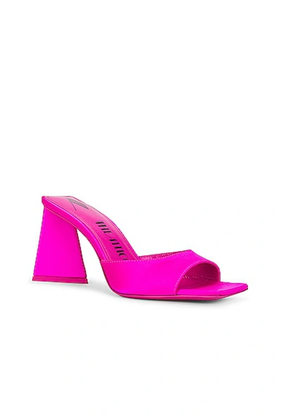 Attico Mini Devon 85mm Satin Mules In Fuchsia