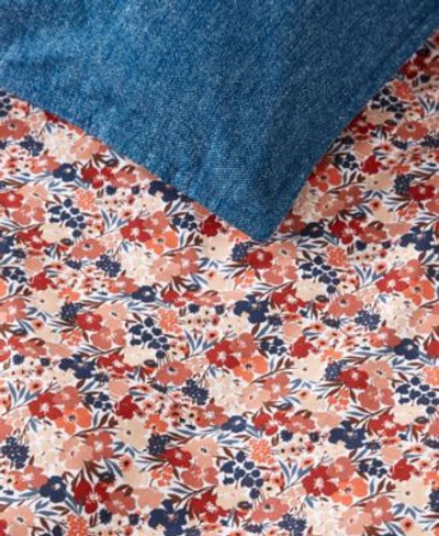 Shop Wrangler Prairie Floral Cotton Reversible Duvet Cover Sets In Burgundy