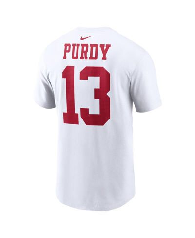 Nike Men's  Brock Purdy White San Francisco 49ers Player Name And Number T-shirt In White