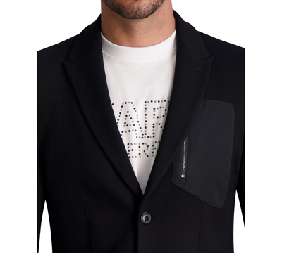 Shop Karl Lagerfeld White Label Men's Four-pocket Sport Coat In Black