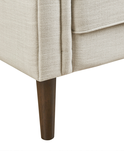 510 Design 30" Jeanie Wide Fabric Rolled Arm Accent Chair In Ivory