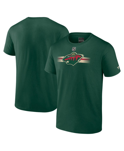 Shop Fanatics Men's  Green Minnesota Wild Authentic Pro Secondary Replen T-shirt