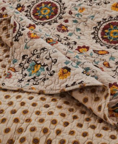 Greenland Home Fashions Andorra Quilt Set 3 Piece In Taupe