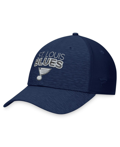 Fanatics Branded  Navy St. Louis Blues Authentic Pro Road Stack Logo Flex Hat In Navy