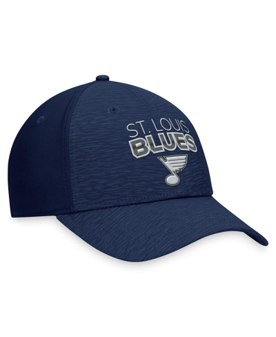 Fanatics Branded  Navy St. Louis Blues Authentic Pro Road Stack Logo Flex Hat In Navy