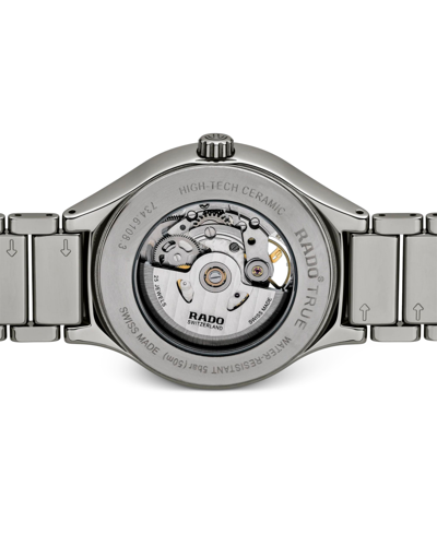 Shop Rado Unisex Swiss Automatic True Secret Plasma Ceramic Bracelet Watch 40mm In No Color