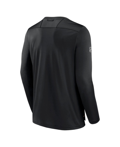Fanatics Branded  Black Pittsburgh Penguins Authentic Pro Primary Replen Long Sleeve T-shirt In Black