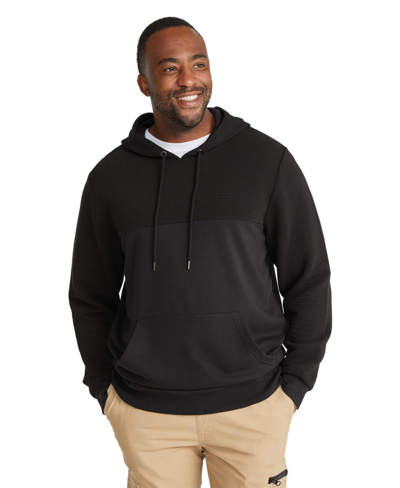 Shop Johnny Bigg Mens Rib Textured Hoodie Sweatshirt In Black