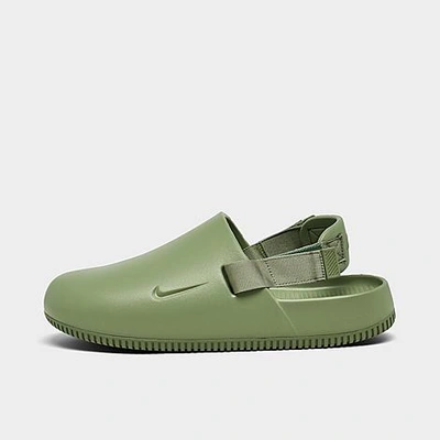 Shop Nike Men's Calm Mule Sandals In Oil Green/oil Green