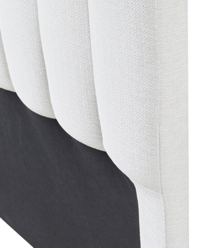 Martha Stewart Collection 78" Hamilton Wide Fabric Channel Tufted King Headboard In Ivory