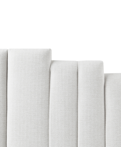 Martha Stewart Collection 78" Hamilton Wide Fabric Channel Tufted King Headboard In Ivory