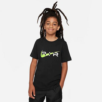 Shop Nike Kids' Swoosh Air T-shirt In Black/volt
