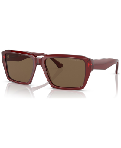 Shop Emporio Armani Men's Sunglasses, Ea4186 In Shiny Transparent Red