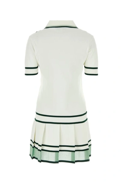 Shop Casablanca Woman White Polyester Polo Dress