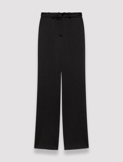 Shop Joseph Textured Viscose Morissey Trousers In Black