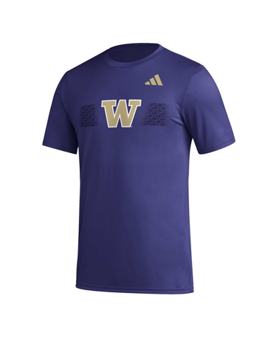 Shop Adidas Originals Men's Adidas Purple Washington Huskies Pregame Aeroready T-shirt