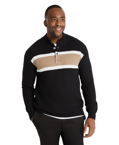 Shop Johnny Bigg Mens Keating Stripe Sweater Big & Tall In Black