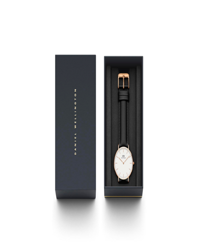 Shop Daniel Wellington Unisex Classic Sheffield Black Leather Watch 36mm