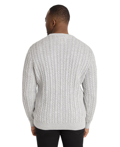 Shop Johnny Bigg Mens Rudy Cable Sweater Big & Tall In Grey Marle
