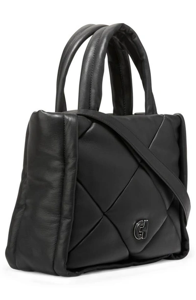 Shop Cole Haan Puff Quilted Leather Tote In Black