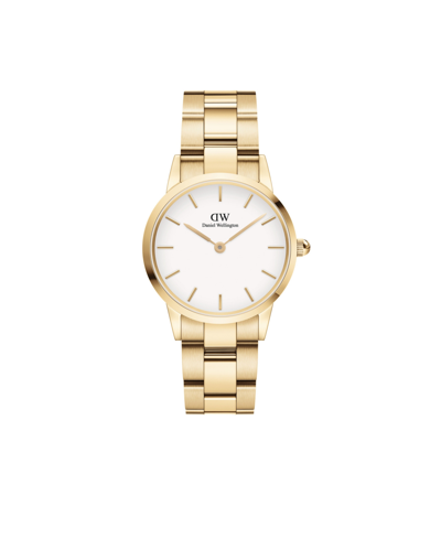 Daniel Wellington Women's Iconic Link Gold-tone Stainless Steel Watch 28mm In Gold-tone