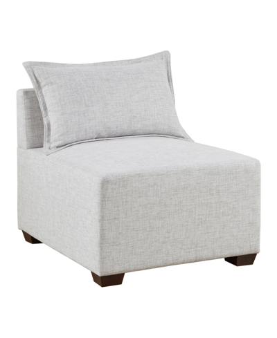 Shop Ink+ivy 30" Molly Wide Fabric Modular Armless Chair In Ivory