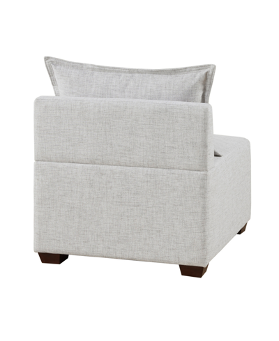 Shop Ink+ivy 30" Molly Wide Fabric Modular Armless Chair In Ivory