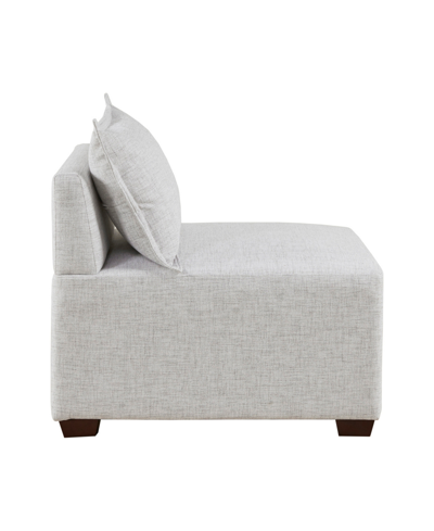 Shop Ink+ivy 30" Molly Wide Fabric Modular Armless Chair In Ivory
