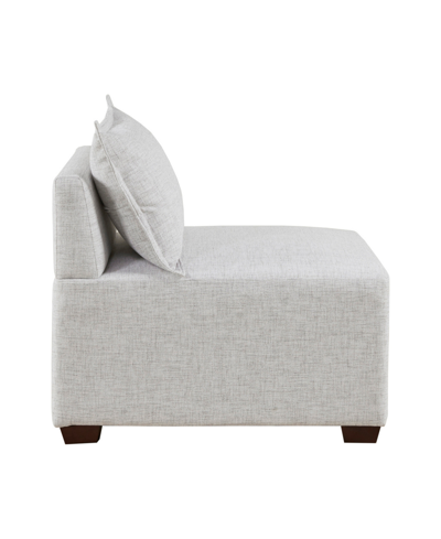 Ink+ivy 30" Molly Wide Fabric Modular Armless Chair In Ivory