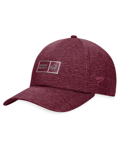 Shop Fanatics Men's  Burgundy Colorado Avalanche Authentic Pro Road Adjustable Hat