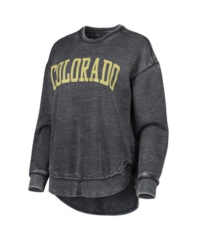 Shop Pressbox Women's  Black Colorado Buffaloes Vintage-like Wash Pullover Sweatshirt