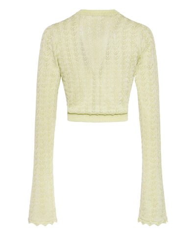 Shop Alessandra Rich Cardigan In Green