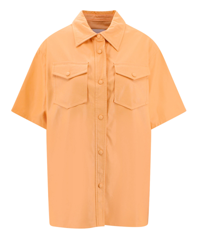 Shop Stand Studio Short Sleeve Shirt In Orange