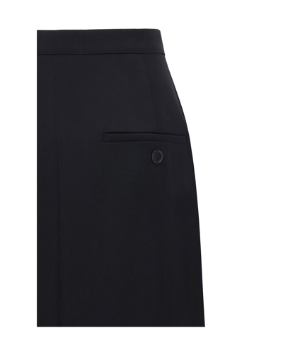 Shop Lanvin Fluid Midi Skirt In Black