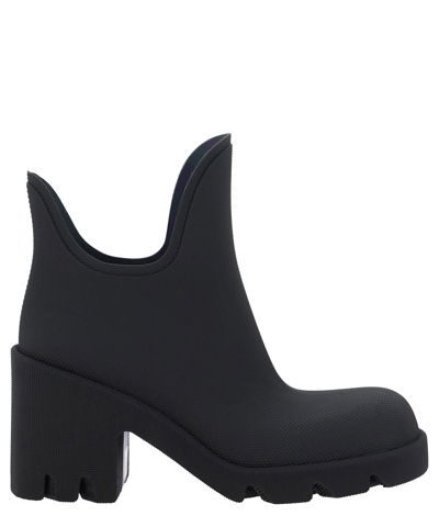 Shop Burberry Marsh Heeled Boots In Black