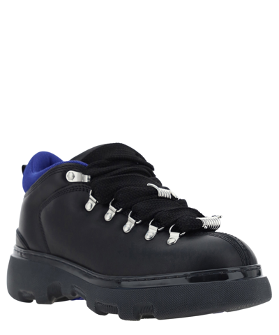 Shop Burberry Trek Hiking Shoes In Black