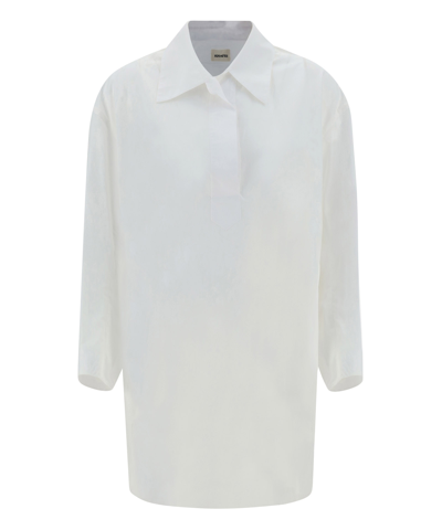 Shop Khaite Karl Mini Dress In White