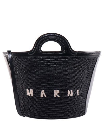 Shop Marni Tropicalia Handbag In Black