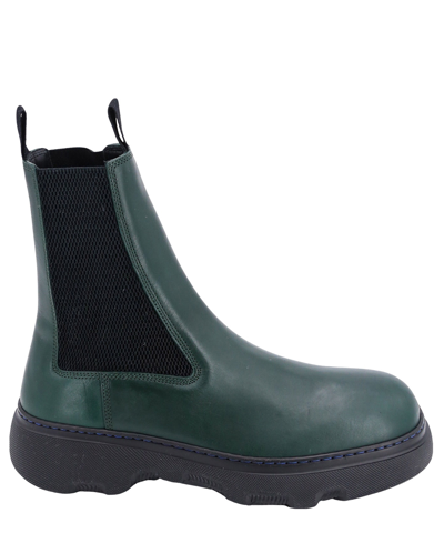 Shop Burberry Ankle Boots In Green