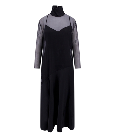 Shop Khaite Long Dress In Black