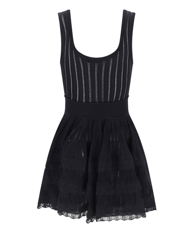 Shop Alaïa Mini Dress In Black