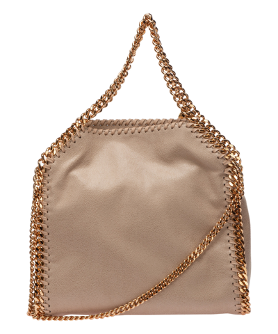 Shop Stella Mccartney Falabella Mini Handbag In Beige